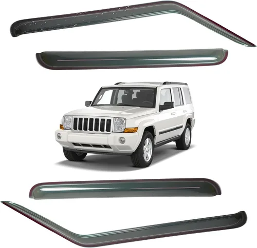 Miniatura 55 de Viseras para ventanas para Mazda 3 Sedán 4 puertas 2004 2005 2006 2007 2008 2009 estilo JDM Mugen, deflector de viento, protector solar y de lluvia