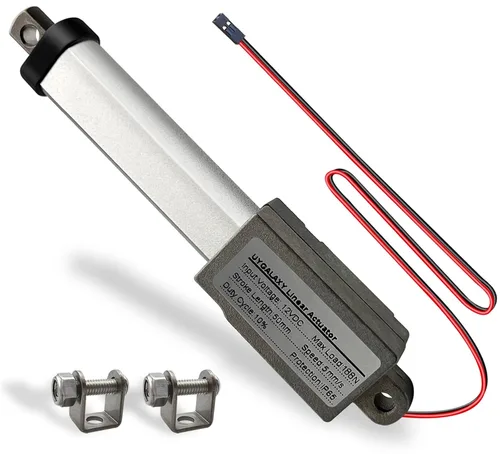 Miniatura 10 de UYGALAXY Mini actuador lineal eléctrico de 12 V de 3 pulgadas, 188N/42 libras, velocidad de 0.2 pulgadas/seg. Actuador de movimiento pequeño
