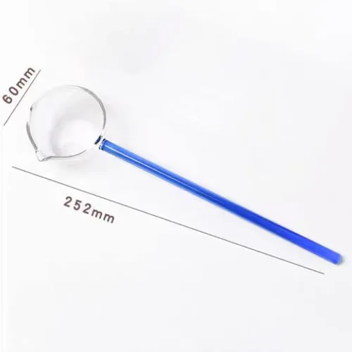 Miniatura 5 de Cucharón de sopa de vidrio de borosilicato con alto contenido de borosilicato, utensilios de cocina resistentes al calor, cucharón de cocina