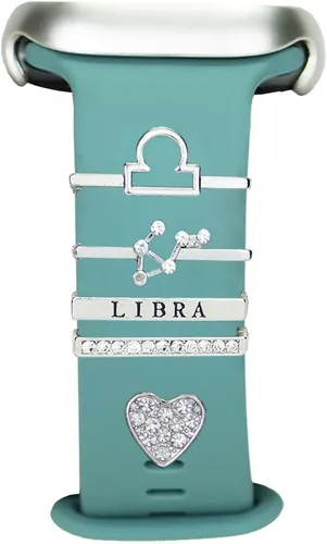 Miniatura 22 de Abalorios de Correa de Reloj Decorativos de 12 Constelaciones para Mujeres Compatibles con Apple Watch de 38 mm, 40 mm, 41 mm, 42 mm, 44 mm, 45 mm