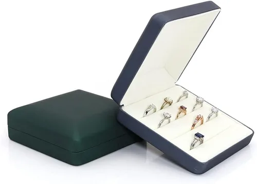 Miniatura 7 de Caja organizadora de anillos pequeños, estuche portátil para joyas, bandeja de almacenamiento de anillos moderna para mujeres, niñas para viajes