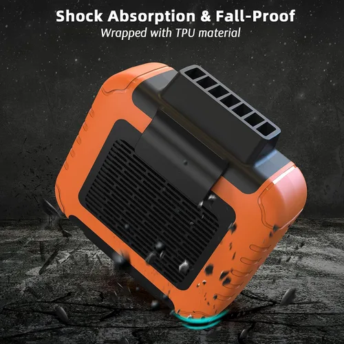 Miniatura 6 de SLENPET Ventilador portátil con clip de cintura de 6000 mAh con tiempo de trabajo de 23 horas, flujo de aire fuerte de 6200 RPM, 3 velocidades