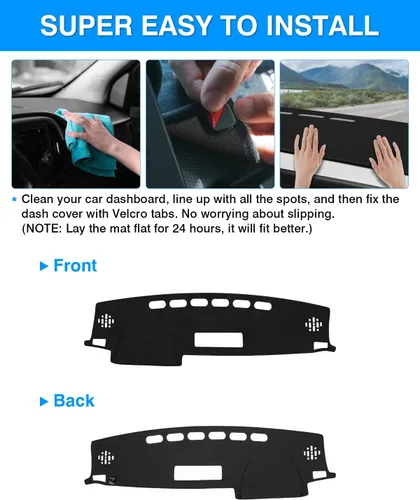 Miniatura 5 de Cartist Ajuste personalizado para alfombrilla de salpicadero Toyota RAV4 2013-2018 Accesorios Funda de salpicadero de ante antideslizante Protector