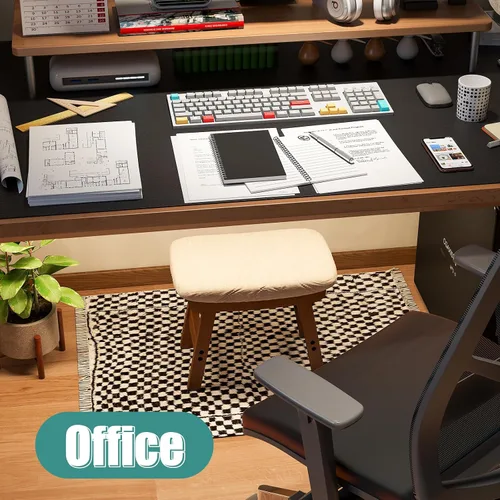 Miniatura 6 de viewcare Reposapiés Otomanos, Reposapiés Pequeño y Suave con Patas de Madera, Reposapiés Extra para Sofá para Entrada de Sala de Estar, Oficina