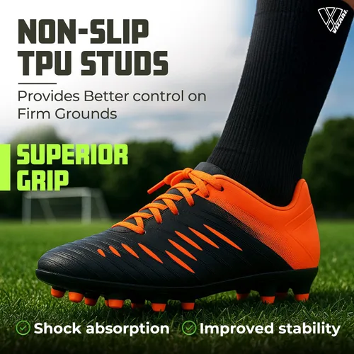 Miniatura 3 de Vizari Liga FG - Botines de fútbol para niños, 100% sintéticos, para un uso cómodo, zapatos de fútbol de dos tonos resistentes al agua con forro