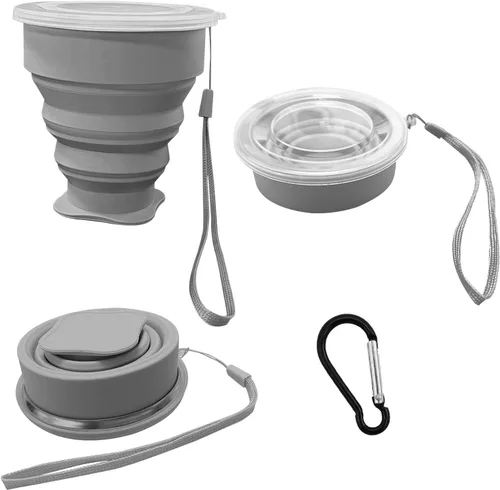 Miniatura 8 de Collapsible Cup - Silicone Foldable Cup-Expandable Folding Drinking Cup -Reusable Portable Mugs Cup For Travel, Camping, Hiking, Survival, Car