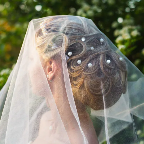 Miniatura 3 de WILLBOND Paquete de 40 horquillas de perlas blancas, en forma de U, para peinados de novia, boda, elegantes accesorios para el cabello para novias