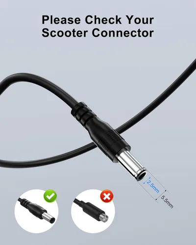 Miniatura 5 de WUKUR Cargador de 42V 2A para scooters eléctricos Gotrax compatible con GoTrax GXL V2, G2, G3, G4, Apex, Glider, XR Elite, XR Ultra, adaptador