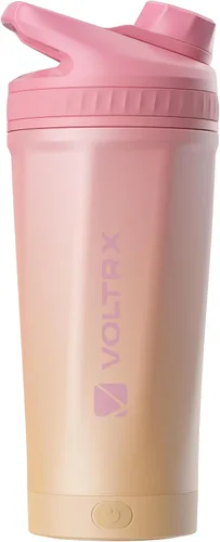 Miniatura 9 de VOLTRX ChillMix Botella agitadora de proteínas aislada de acero inoxidable - Mezclador eléctrico recargable USB C para batidos con proteínas, tazas