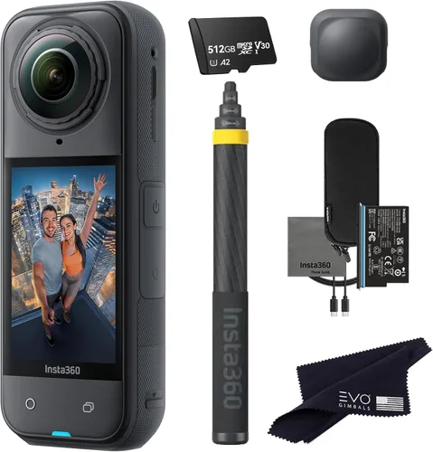Miniatura 12 de Insta360 X5 Extended Selfie Stick Bundle ((3m/9.8ft))-8K impermeable 360 cámara de acción con sensores de 1/1.28" 48MP, video 8K 360 HDR, 72MP 360