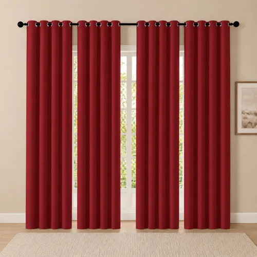Miniatura 91 de Cortinas de oscurecimiento de habitación de 45 pulgadas de largo para dormitorio y sala de estar, cortinas térmicas aislantes con ojales