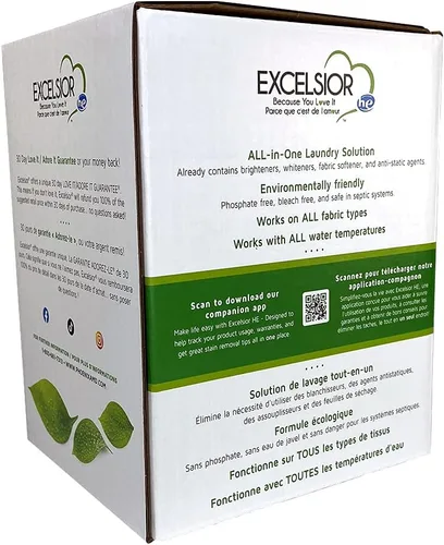 Miniatura 7 de Excelsior HE - Detergente líquido para ropa con aroma fresco concentrado, 200 cargas, 3 litros con removedor de manchas natural, detergente