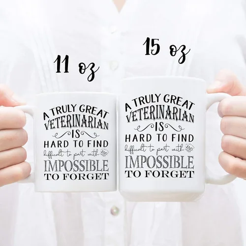 Miniatura 3 de Regalos de agradecimiento para veterinarios – A Truly Great Veterinarian is Hard to Find Taza de café, el mejor regalo de jubilación veterinaria