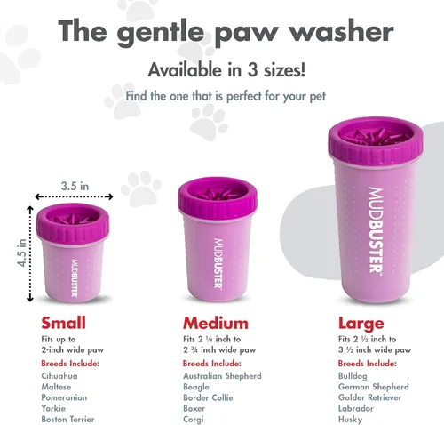Miniatura 3 de Dexas MudBuster - Limpiador de patas de perro portátil Fucsia
