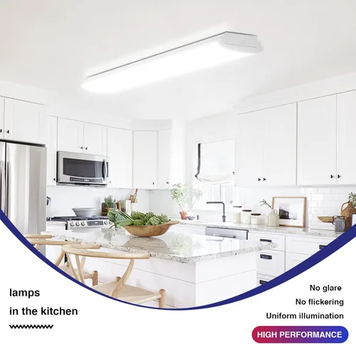 Miniatura 6 de ANTLUX Lámparas envolventes LED de 4 pies, 4800 lúmenes, luz LED de 4000 K, 4 pies, 40 W (100 W equivalente), luces lineales de montaje empotrado