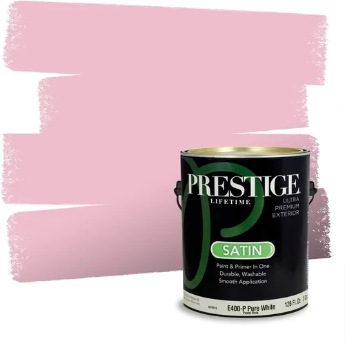 Miniatura 39 de Prestige Paints Pintura exterior e imprimación en uno, 1 galón, plano, coincidencia comparable de Valspar* Amber Rose*