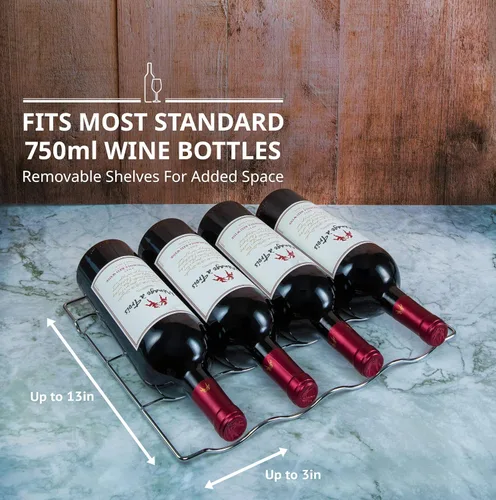 Miniatura 7 de Schmecke - Refrigerador de vino con compresor de 12 botellas con cerradura Gran bodega independiente Refrigerador de vino digital 41f-64f