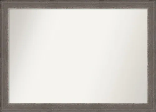 Miniatura 15 de Amanti Art Espejo de pared personalizado no biselado (24.5 x 24.5 pulgadas), marco gris marrón alta, varios tamaños personalizados, espejo de baño