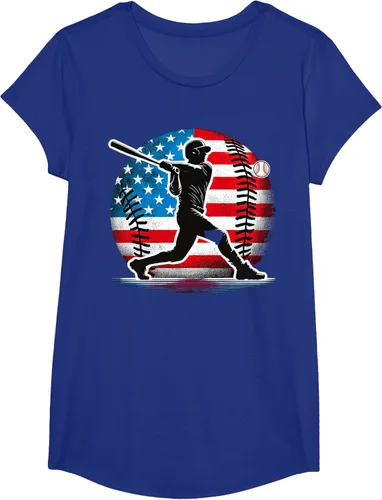 Miniatura 4 de Camiseta de jugador de béisbol estadounidense con bandera de Estados Unidos