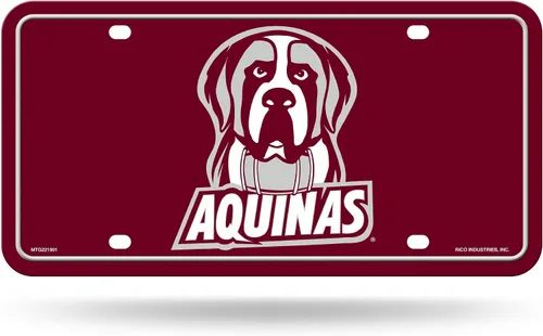 Miniatura 51 de NCAA etiqueta de metal para auto, negro