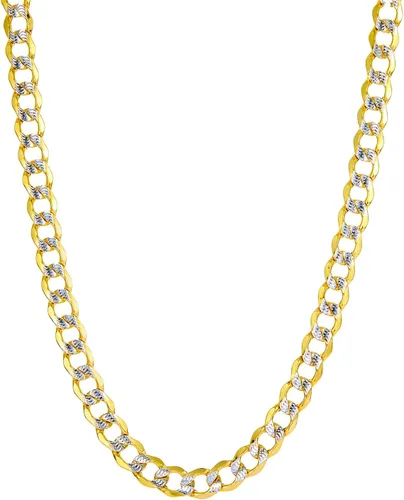 Miniatura 7 de 14k REAL Yellow/Two Tone Gold Bevelled Hollow 11mm, 9mm, 6.5mm, 5mm, 4.5mm, 3.5mm, 2.5mm, 2mm Cuban Curb Chain Necklace/Bracelet with Lobster Claw