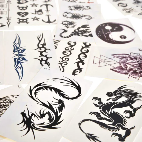 Miniatura 7 de PowerTRC Tatuajes temporales para adultos y niños Tatuajes falsos temporales impermeables Muchos diseños y símbolos diferentes