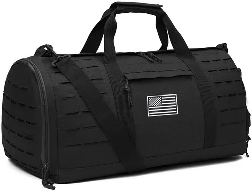 Miniatura 9 de QT&QY Bolsa táctica militar de 40 litros para hombre, bolsa de gimnasio, bolsa de viaje, bolsa de entrenamiento con compartimento para zapatos