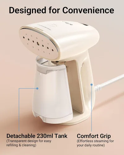 Miniatura 8 de Bear Vaporizador para ropa, vaporizador de ropa de mano, vaporizador de ropa de 1300 W de potencia fuerte con tanque de 7.8 fl oz, calentamiento