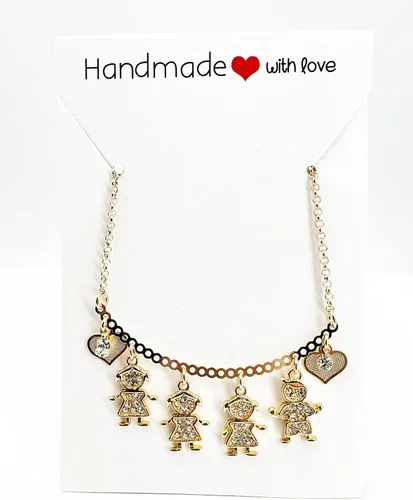 Miniatura 19 de SIFRIMANIA Personalized Children's Charm Choker Necklace, Boys or Girls Customizable Pendants, Growing Family Jewelry for Women