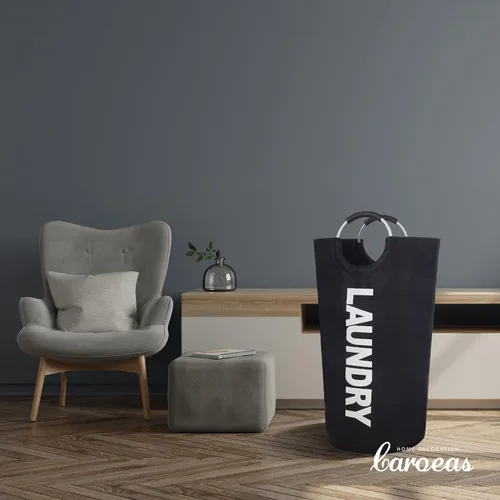 Miniatura 5 de Caroeas - Cesta para la colada (capacidad de 90 litros, 13 colores), impermeable, bolsa de lavandería con asas acolchadas, cesta para la ropa, se