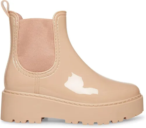 Miniatura 3 de Botas de lluvia con plataforma para mujer, botas Chelsea de charol impermeables, botas de punta redonda para mujer