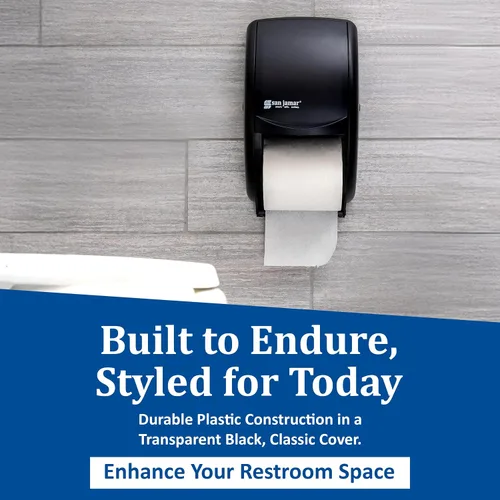 Miniatura 5 de Dispensador doble de papel de baño estándar San Jamar R3500TBK, color perla negra