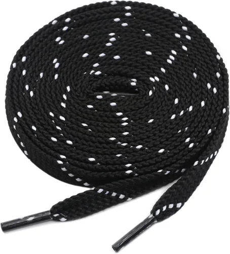 Miniatura 3 de DANHUA - Cordones de zapato plano multicolor con punto de sarga grueso y encaje, 2 pares