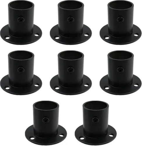 Miniatura 10 de Geesatis Soporte de brida para barra de armario, 2 piezas, soporte de brida alta para barra de armario, con tornillos de montaje, acero inoxidable