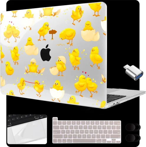 Miniatura 11 de MEEgoodo Funda para MacBook Pro de 13 pulgadas 2022 2021 2020 A2338 M2/M1 A2251 A2289 con Touch ID, fundas rígidas transparentes para laptop