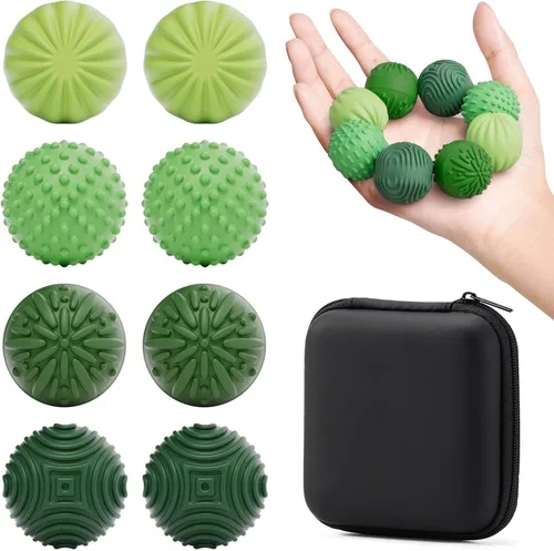 Miniatura 11 de luckdoor Bolas Magnéticas de Silicona Fidget para Adultos y Adolescentes, 4PCS Juguetes Sensoriales para Aliviar el Estrés para Autismo TDAH Verde