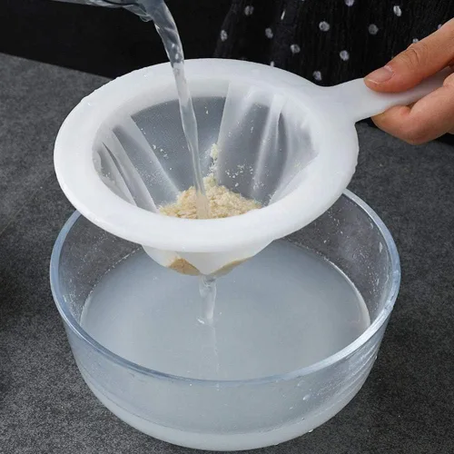 Miniatura 5 de Colador de malla de nailon ultrafino para cocina, tamiz de plástico, cuchara de filtro de malla fina para leche de soja, filtro de café, leche