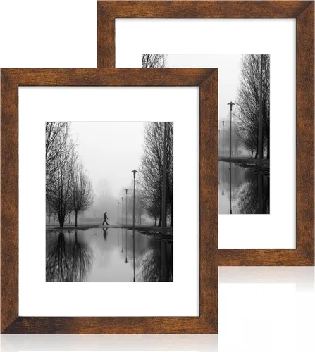 Miniatura 33 de iRahmen - Juego de 2 marcos de fotos de 4 x 6, marco de madera negro con cristal de alta definición, para mostrar fotografías de 3.5 x 5