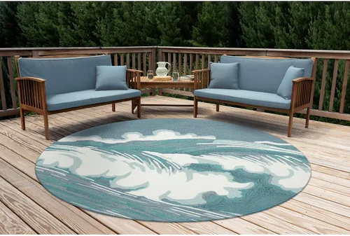 Miniatura 87 de Liora Manne CAPR5163633 - Alfombra costera para interiores y exteriores, color azul marino, 2 pies x 5 pies Cuerdas Navy