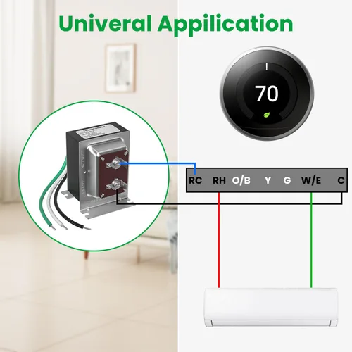 Miniatura 9 de Transformador de timbre de 16 V 30 VA compatible con timbre de video con anillo con cable, pieza de repuesto para timbre de puerta transformador