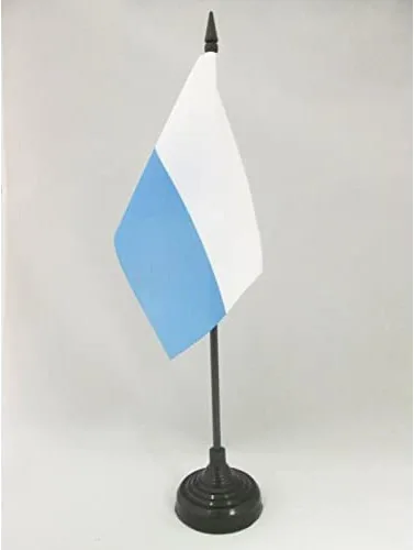 Miniatura 39 de United Kingdon Coat of arms Table Flag 5'' x 8'' - UK - British - England Desk Flag 21 x 14 cm - Black plastic stick and base - AZ FLAG Escudo