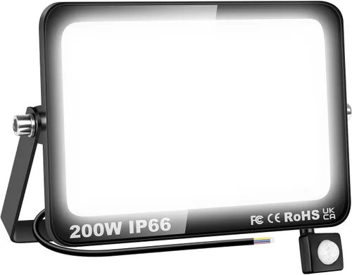 Miniatura 16 de Willpower Reflector LED con sensor de movimiento, luces de seguridad para exteriores de 10 W, 1000 lúmenes, lámpara exterior de 4000 K, luz blanca