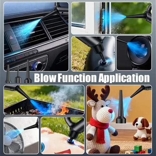 Miniatura 7 de Aspiradora de coche portátil sin cable 19000 Pa 4 en 1 aspiradora de mano inalámbrica sin escobillas motor con luz LED y boquillas múltiples