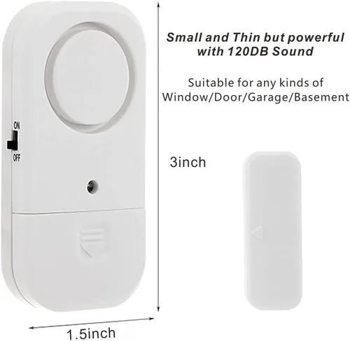 Miniatura 2 de Alarma de ventana y puerta para seguridad de los niños, paquete de 5 unidades de seguridad personal para piscina, alerta antirrobo, pacientes
