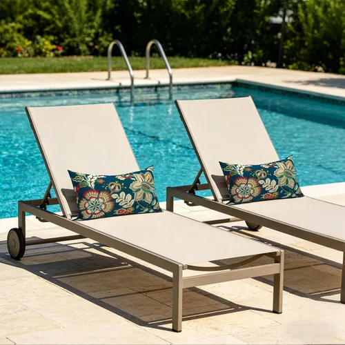 Miniatura 927 de Juego de 2 almohadas para exteriores de 16 x 16 pulgadas, repelentes al agua con interiores, para muebles de patio, hogar, jardín, geometría bohemia