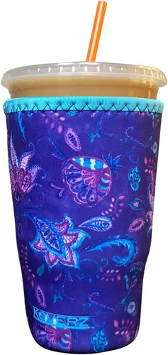 Miniatura 28 de Funda Koverz para café helado, funda aislante de neopreno para taza, se ajusta a una taza de café de 32 Oz., lavable y reutilizable, accesorios