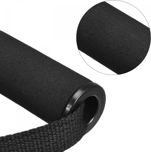 Miniatura 3 de uxcell Mangos de tracción de ejercicio de banda de resistencia, empuñaduras de mango de espuma con clips grandes para máquina de cable, 1 juego