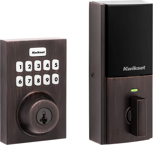 Miniatura 20 de Kwikset HomeConnect 620 Z-Wave con teclado inteligente de largo alcance, cerradura sin llave conveniente, códigos de usuario personalizables, Bronce
