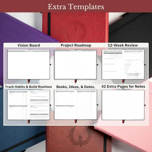Miniatura 8 de The Phoenix Journal - El mejor planificador diario de objetivos, organizador y calendario para establecer objetivos, gratitud, felicidad