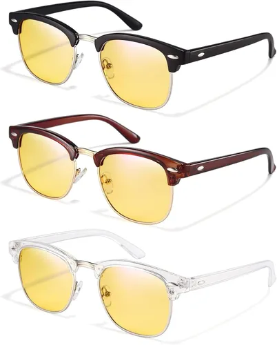 Miniatura 13 de Racico Gafas de luz azul para hombres y mujeres - Material mixto + Marcos de metal con revestimiento de protección UV